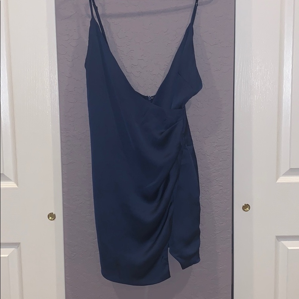 Silk navy blue dress